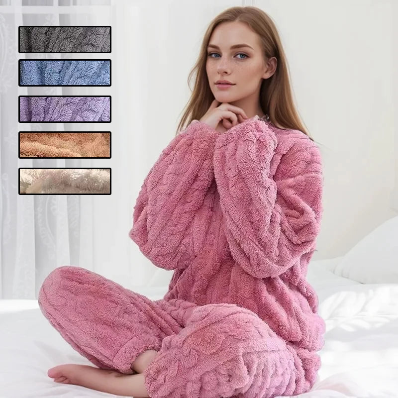 Thickened Warm Sleepwear: Winter Set